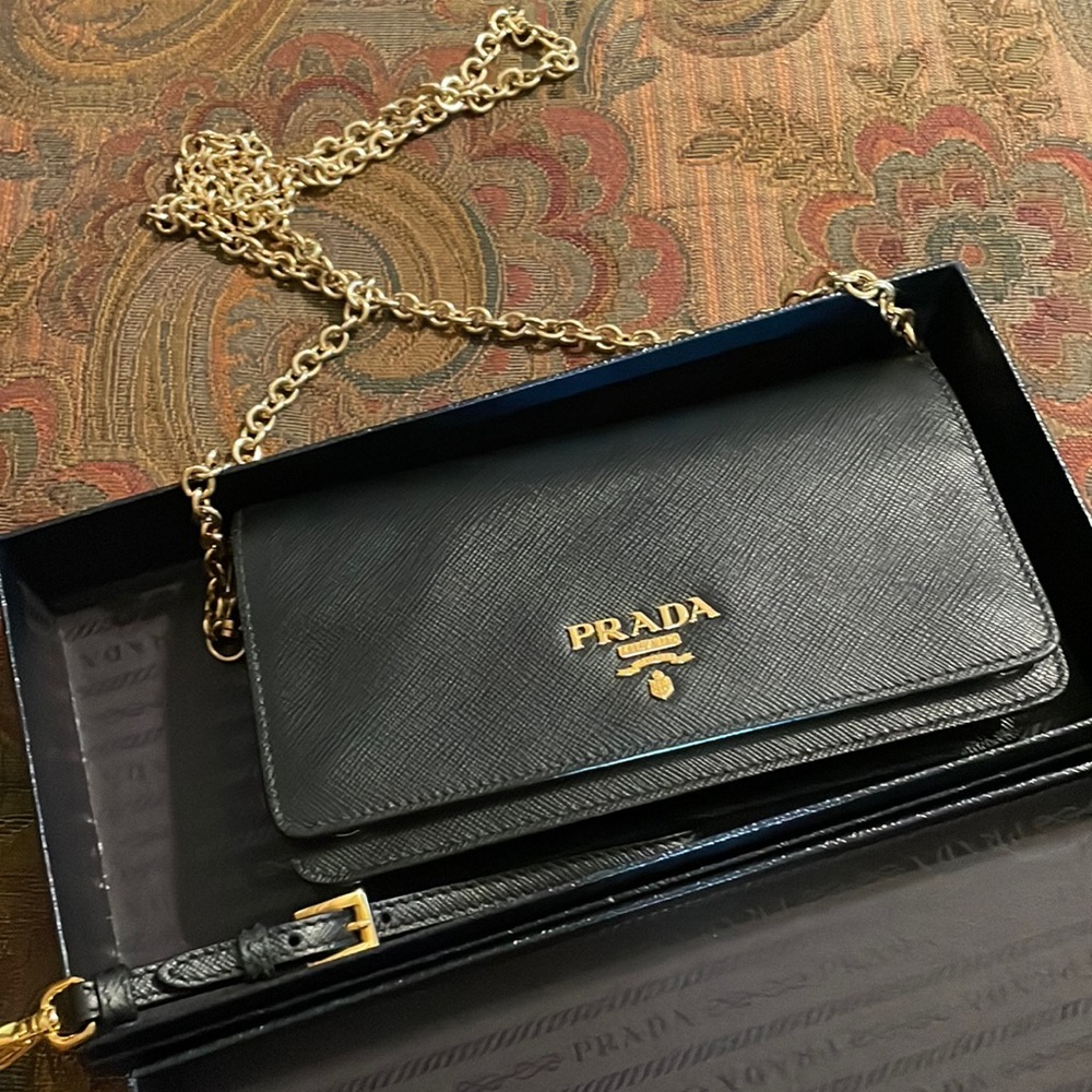 Black Mini Prada bag, good condition